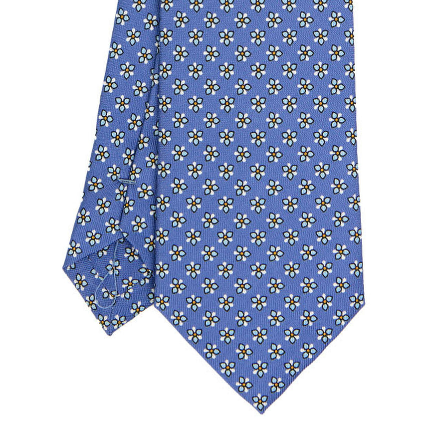 POWDER BLUE SARTORIAL PRINTED SILK TIE