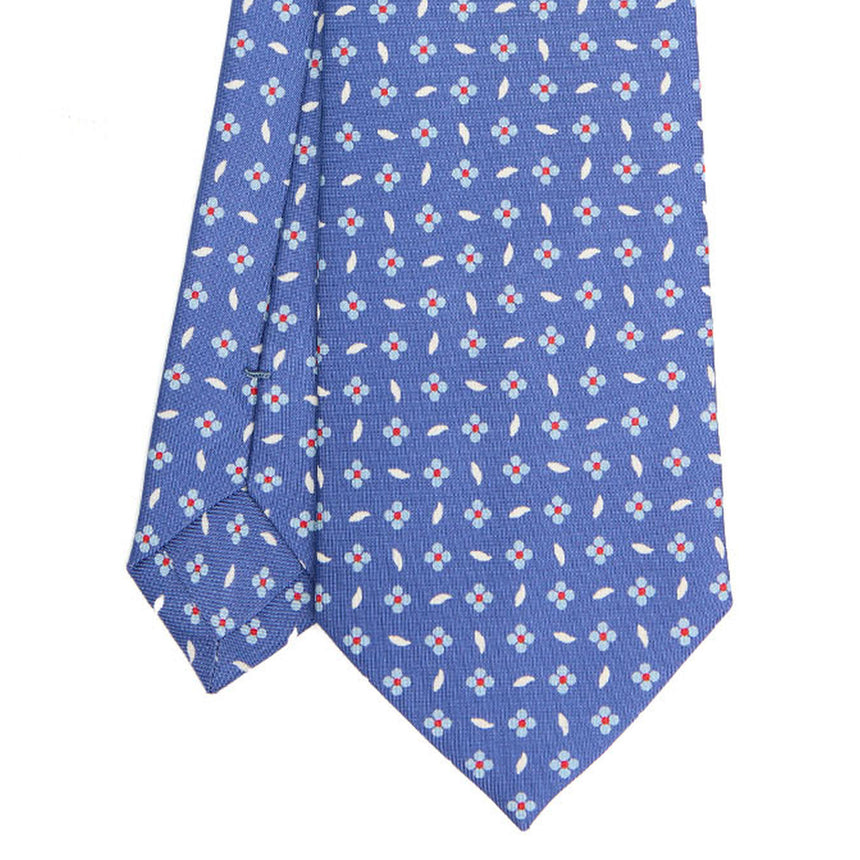 POWDER BLUE SARTORIAL PRINTED SILK TIE