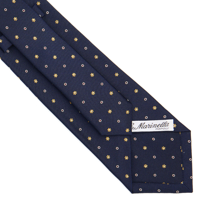 dark_blue_sartorial_classic_silk_tie_small_flower_pattern_back_detail