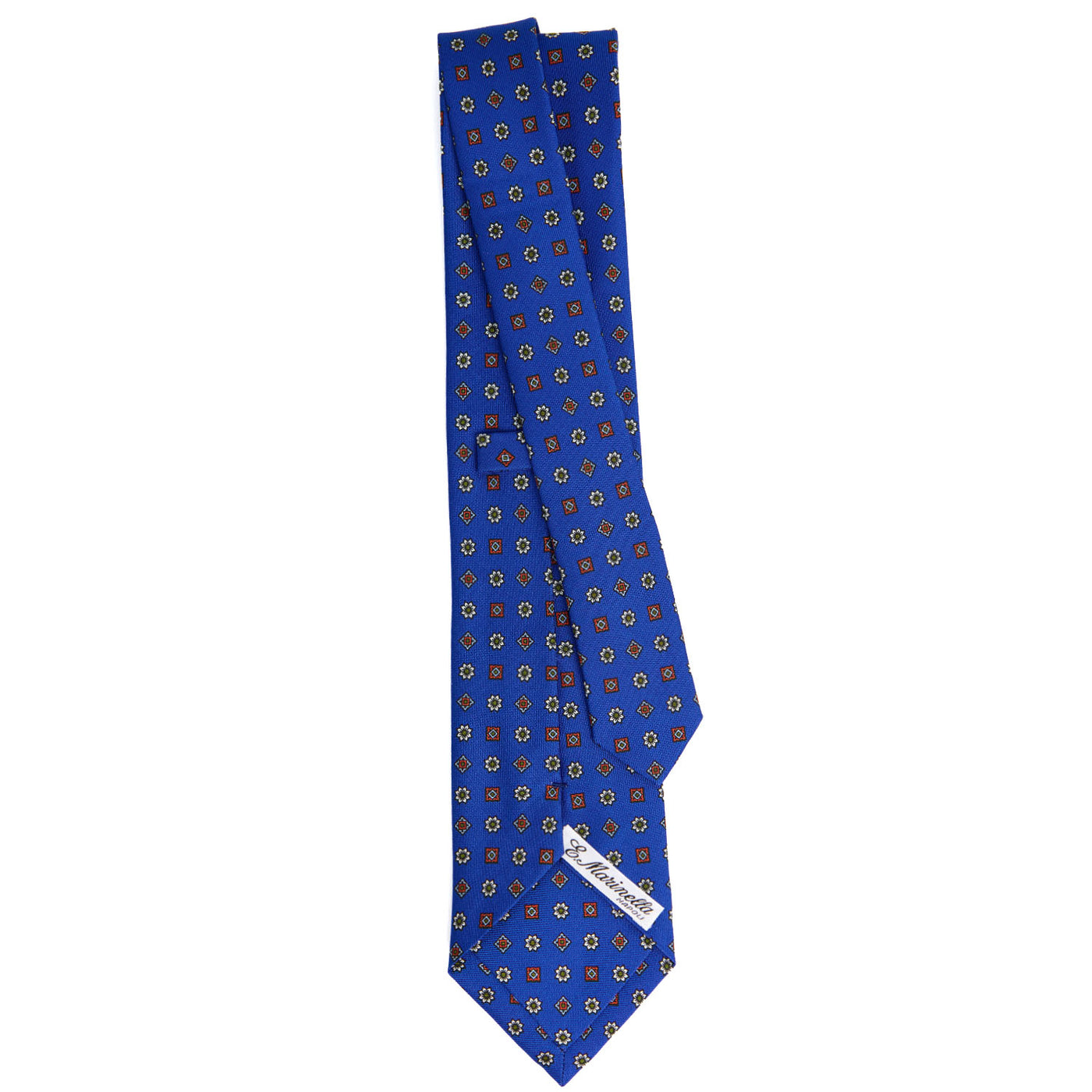 bluette_sartorial_classic_silk_tie_small_flower_pattern_full_back_view