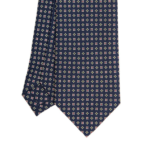 dark_blue_sartorial_classic_silk_tie_small_flower_pattern_tip_detail