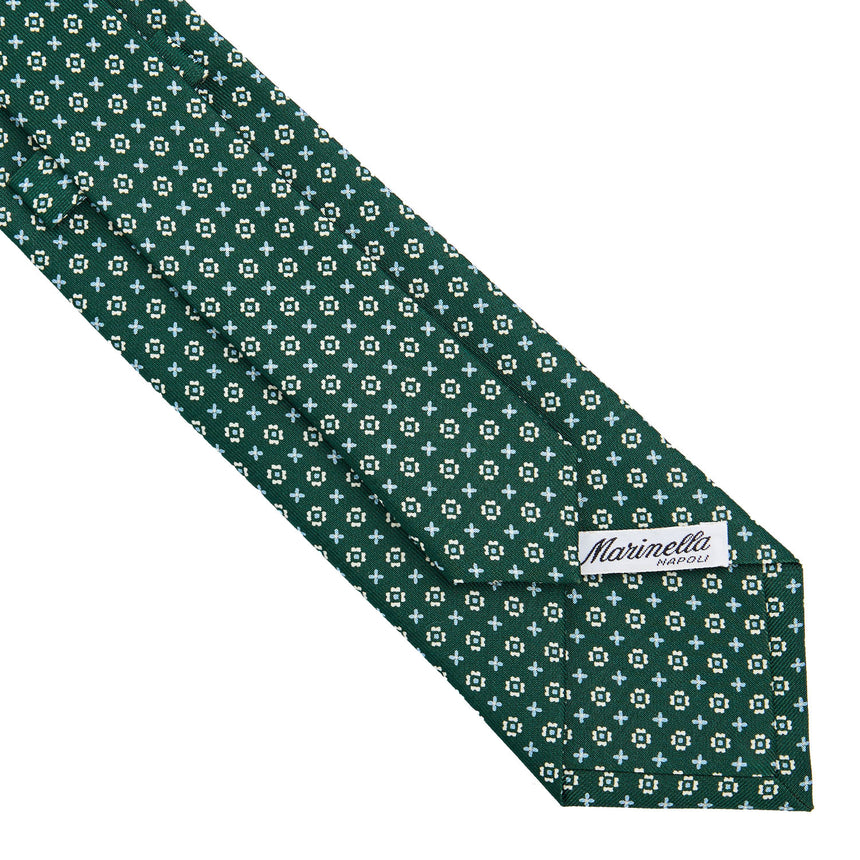 CRAVATTA SARTORIALE CLASSICA IN SETA VERDE SCURO