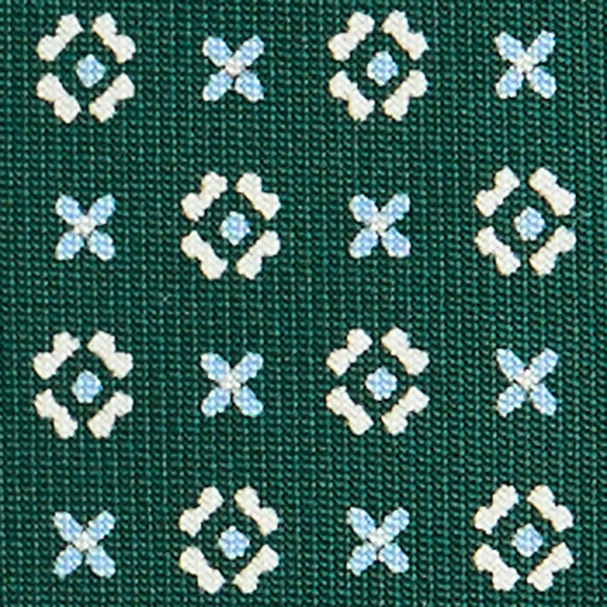 CRAVATTA SARTORIALE CLASSICA IN SETA VERDE SCURO