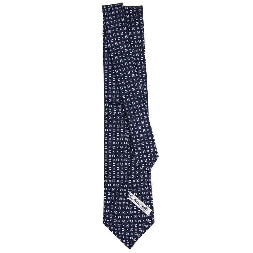 CRAVATTA SARTORIALE CLASSICA IN SETA BLU SCURO