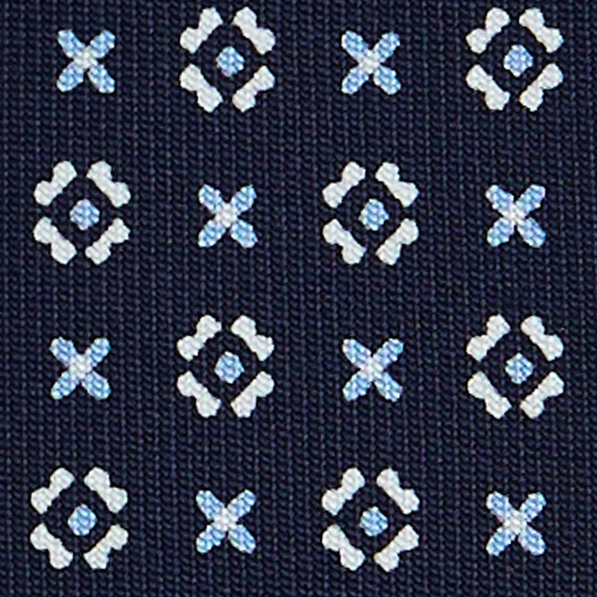 CRAVATTA SARTORIALE CLASSICA IN SETA BLU SCURO