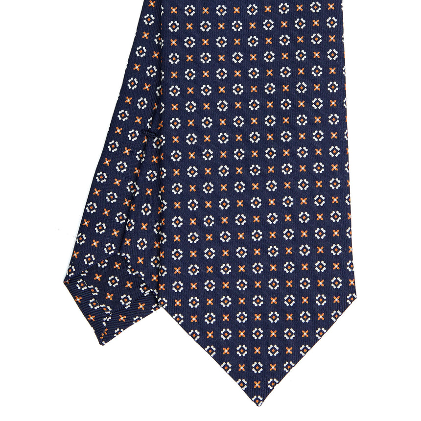 CRAVATTA SARTORIALE CLASSICA IN SETA BLU SCURO