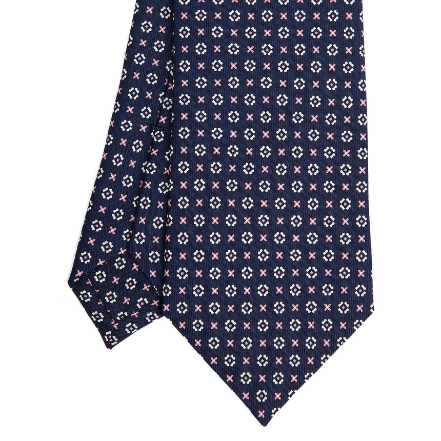 CRAVATTA SARTORIALE CLASSICA IN SETA BLU SCURO