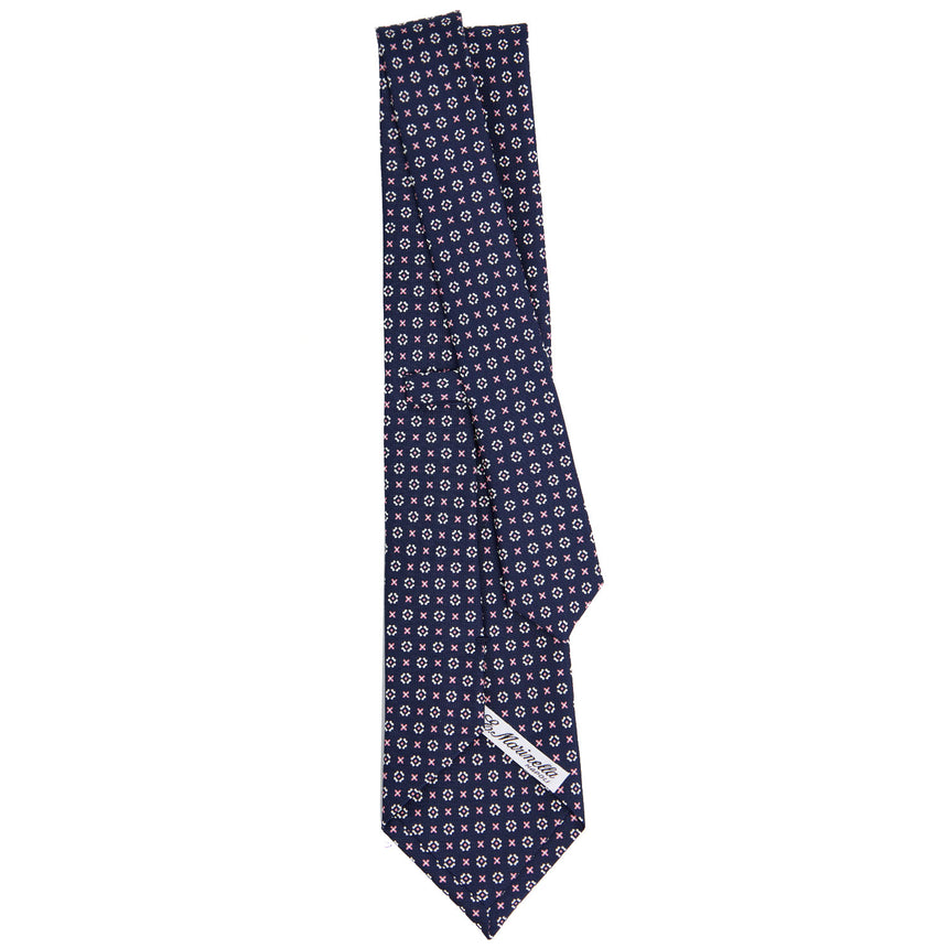 CRAVATTA SARTORIALE CLASSICA IN SETA BLU SCURO