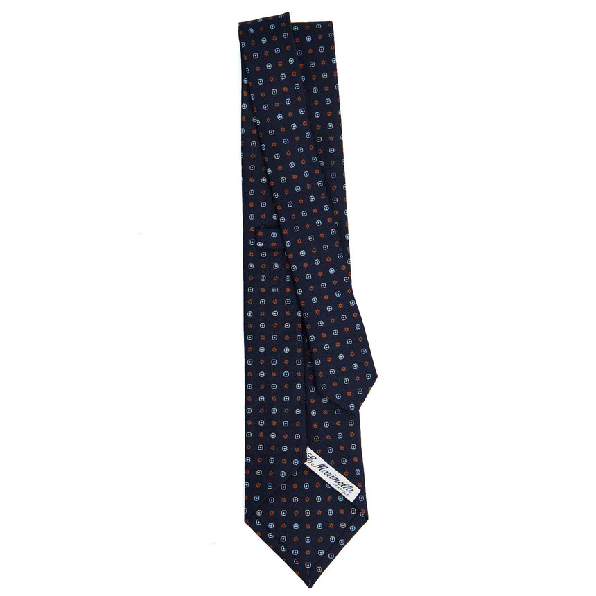 CRAVATTA SARTORIALE CLASSICA IN SETA BLU SCURO