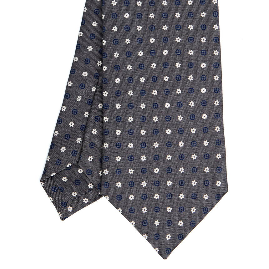 CRAVATTA SARTORIALE CLASSICA IN SETA GRIGIO SCURO