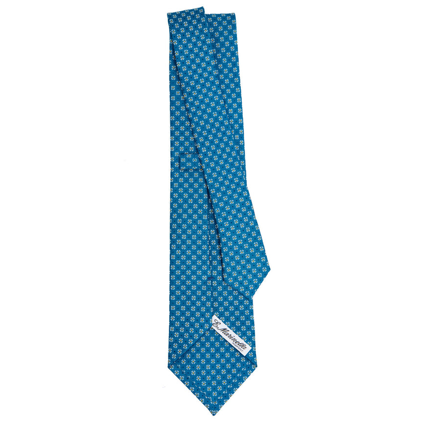 CRAVATTA SARTORIALE CLASSICA IN SETA BLU MEDIO