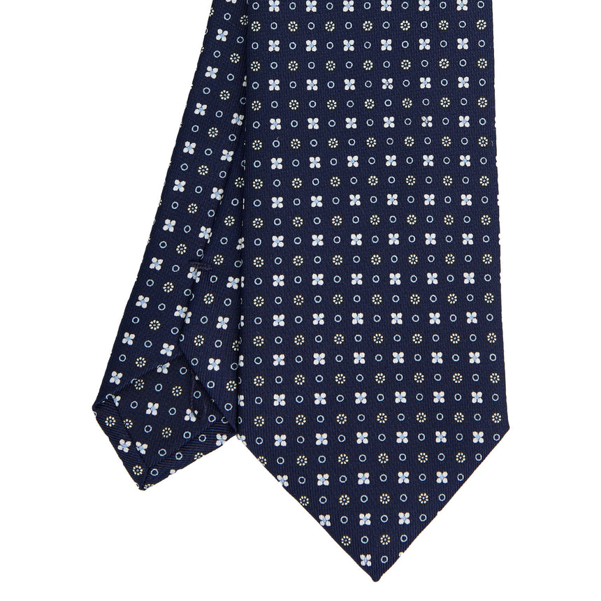 CRAVATTA SARTORIALE CLASSICA IN SETA BLU SCURO