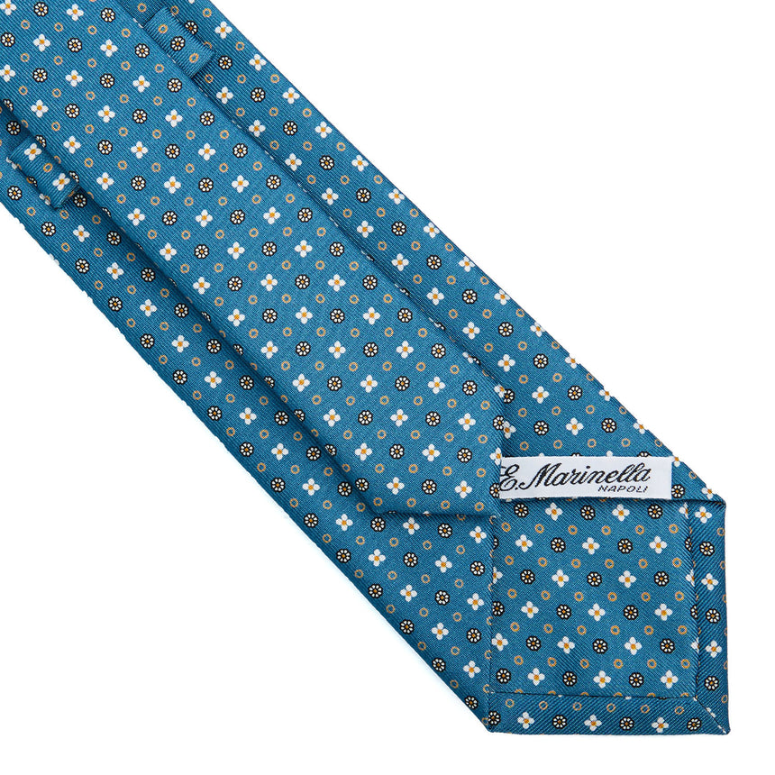 CRAVATTA SARTORIALE CLASSICA IN SETA BLU MEDIO