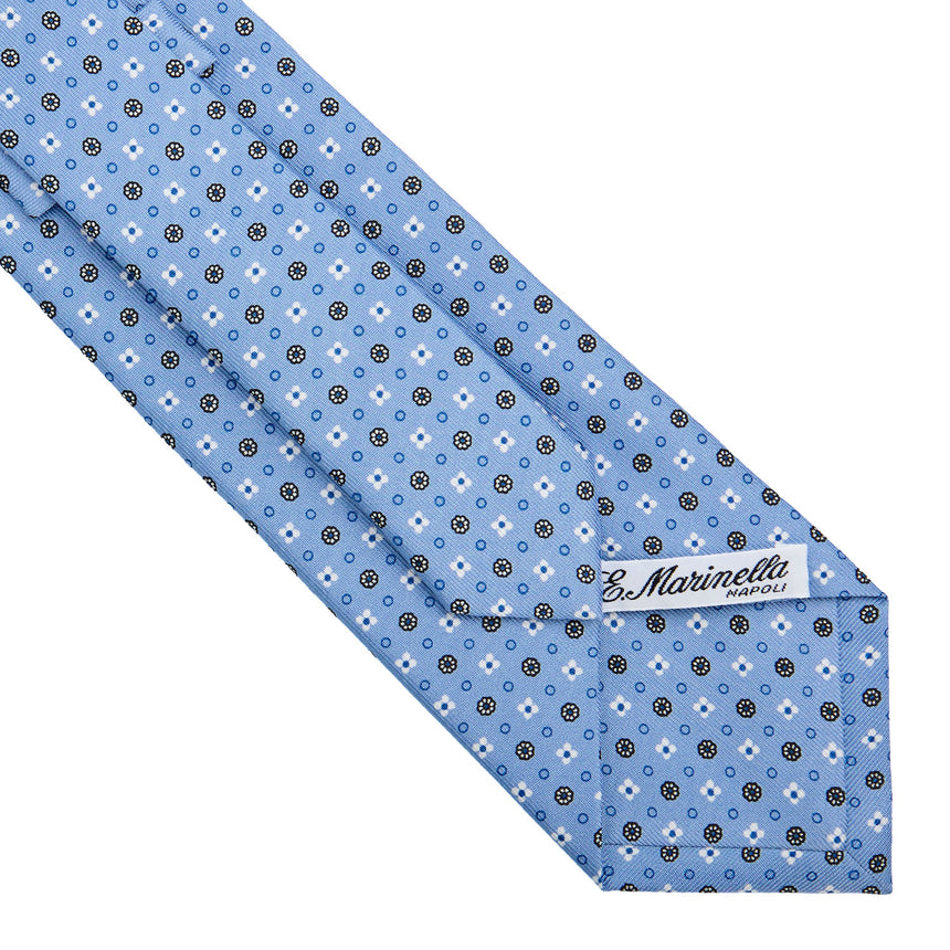 CRAVATTA SARTORIALE CLASSICA IN SETA AZZURRA