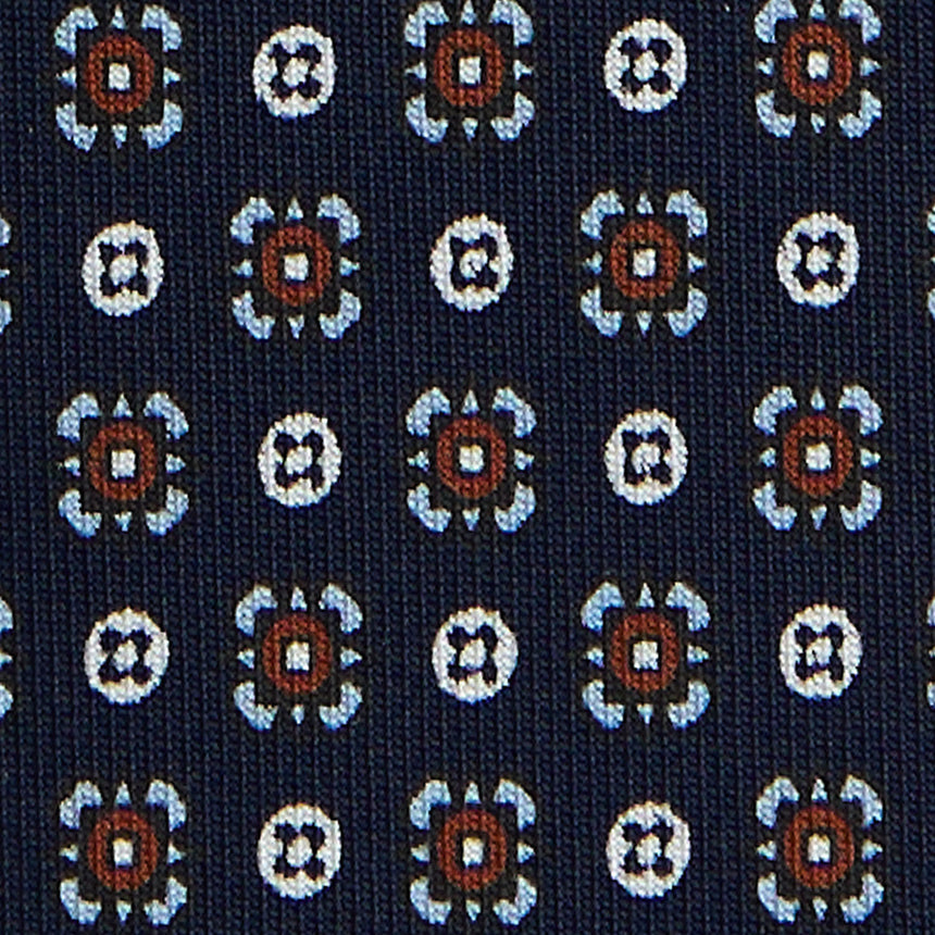 CRAVATTA SARTORIALE CLASSICA IN SETA BLU SCURO