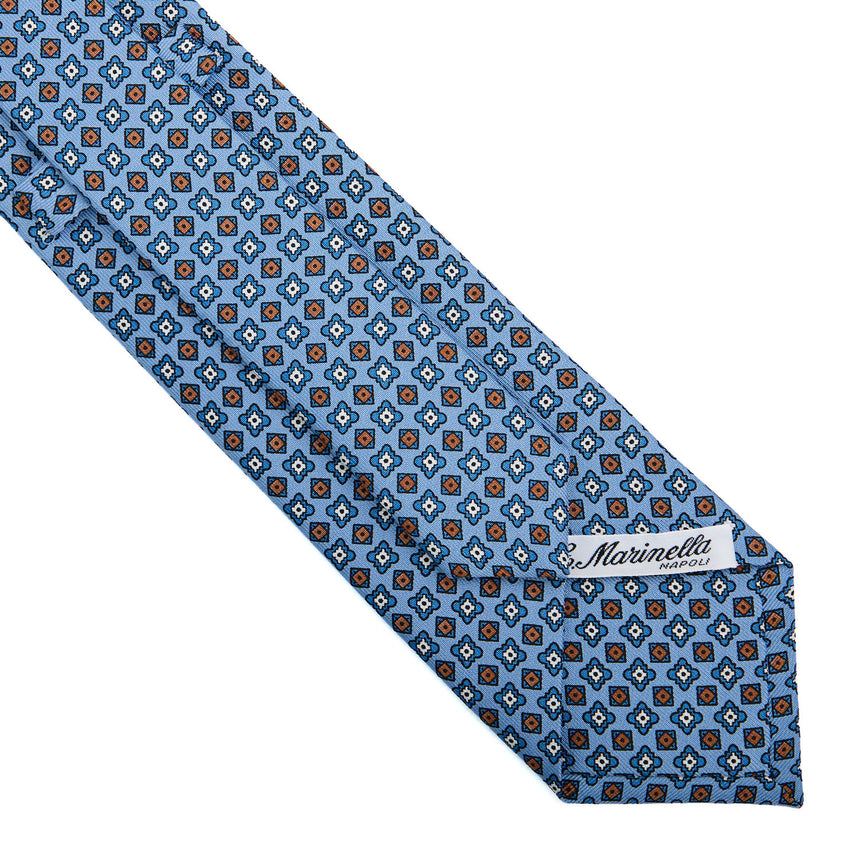 CRAVATTA SARTORIALE CLASSICA IN SETA AZZURRA