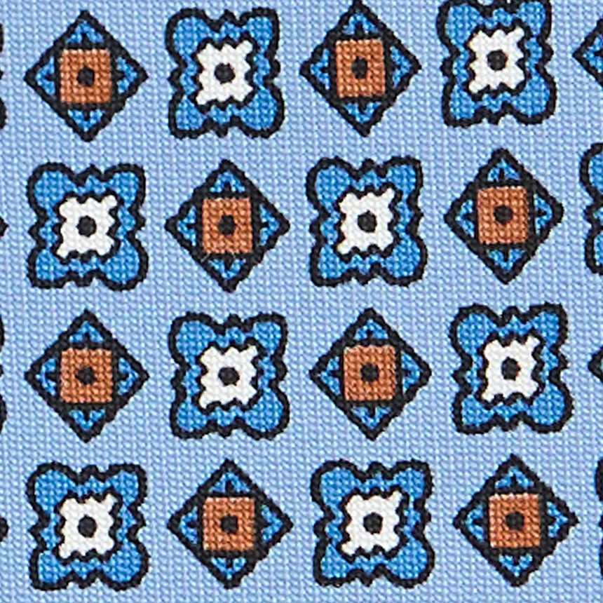 CRAVATTA SARTORIALE CLASSICA IN SETA AZZURRA