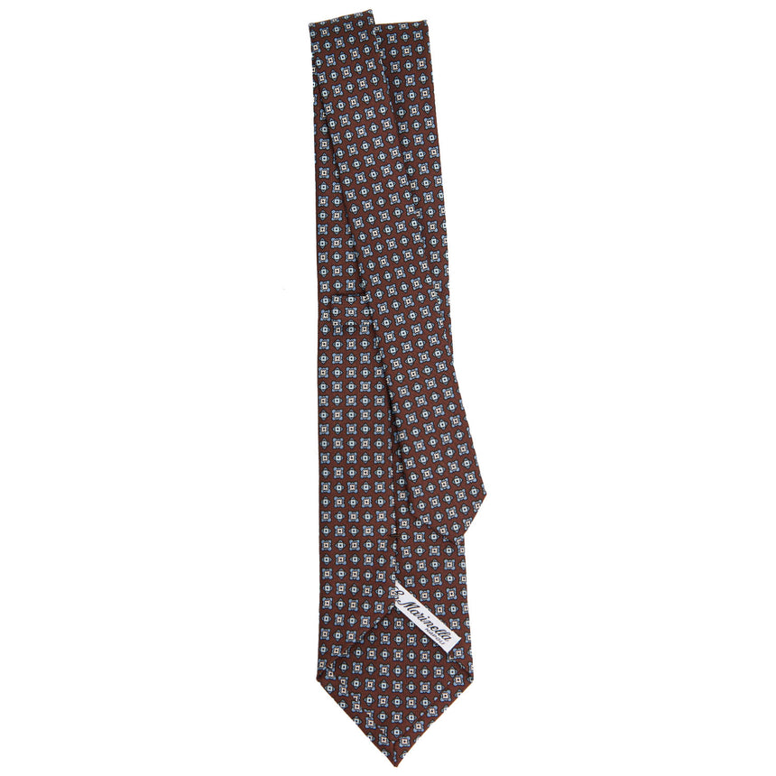 CRAVATTA SARTORIALE CLASSICA IN SETA MARRONE SCURO