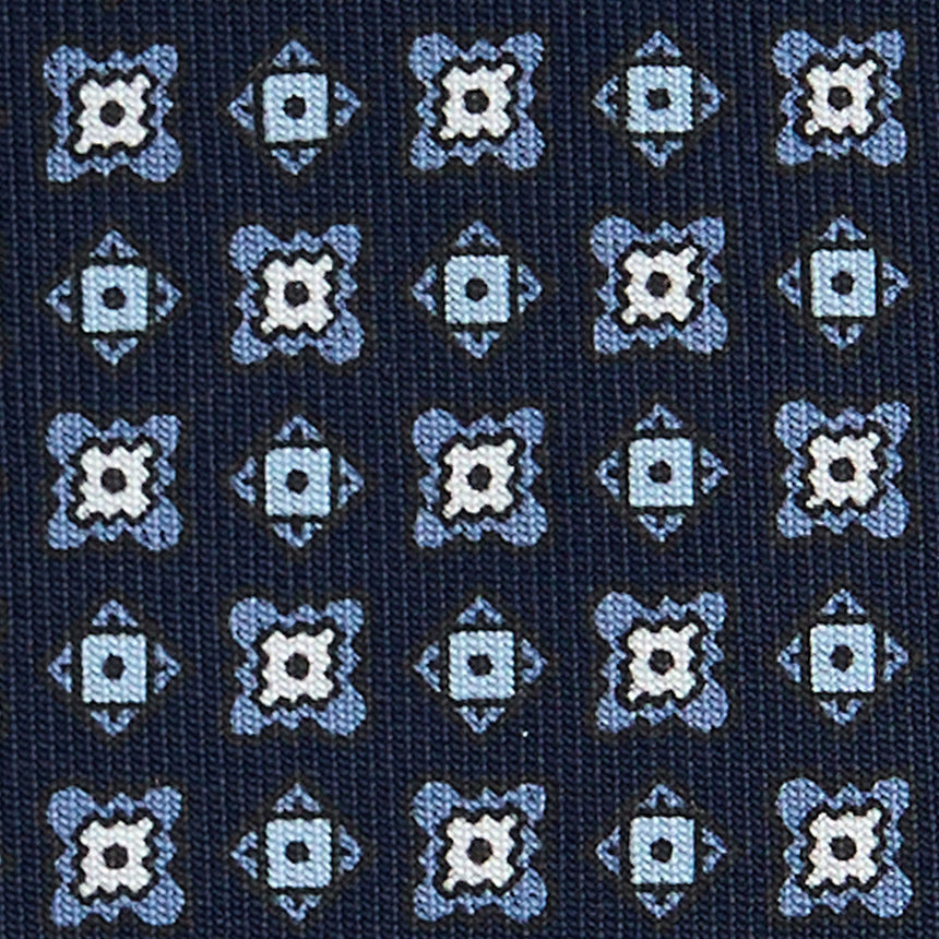 CRAVATTA SARTORIALE CLASSICA IN SETA BLU SCURO