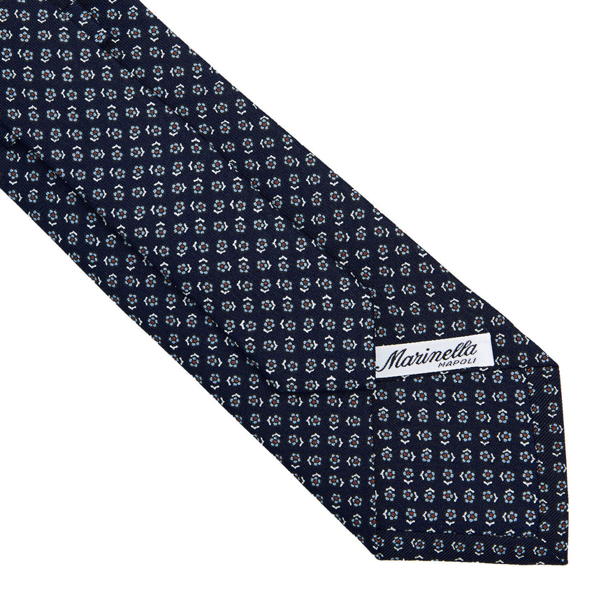 CRAVATTA SARTORIALE CLASSICA IN SETA BLU SCURO