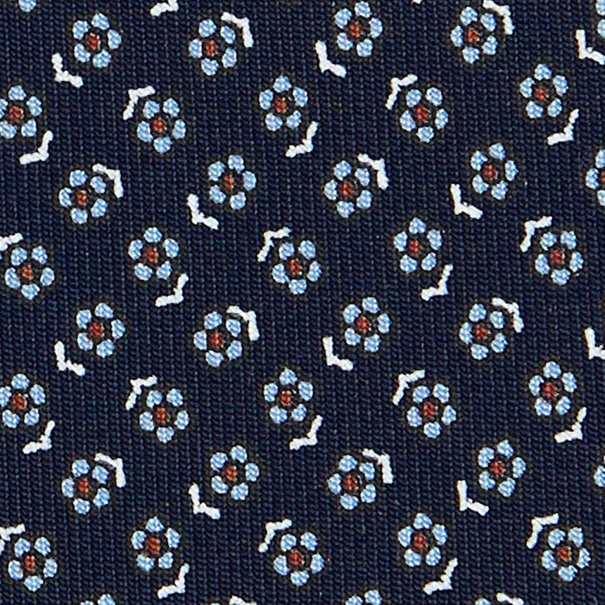 CRAVATTA SARTORIALE CLASSICA IN SETA BLU SCURO
