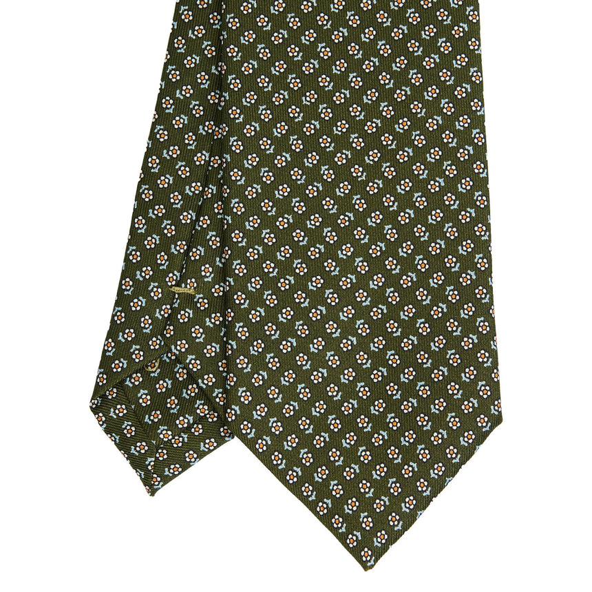 OLIVE GREEN  CLASSIC SILK TIE
