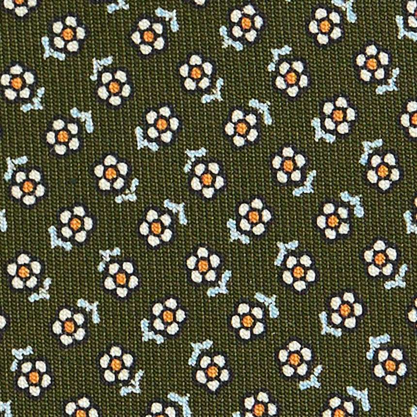 OLIVE GREEN  CLASSIC SILK TIE