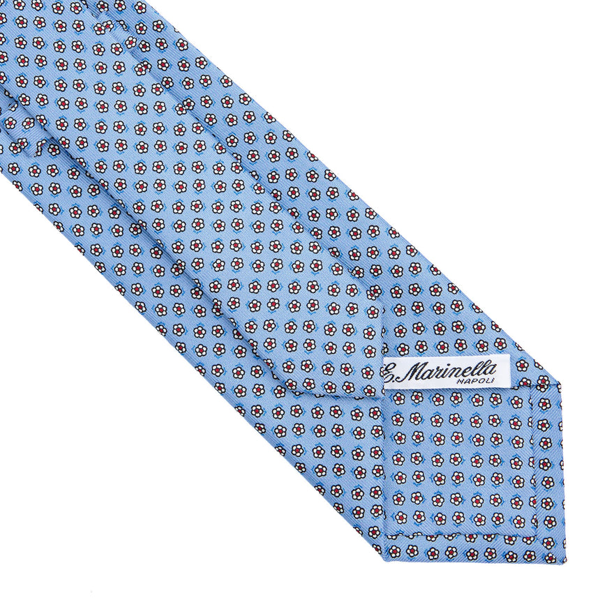 CRAVATTA SARTORIALE CLASSICA IN SETA AZZURRA
