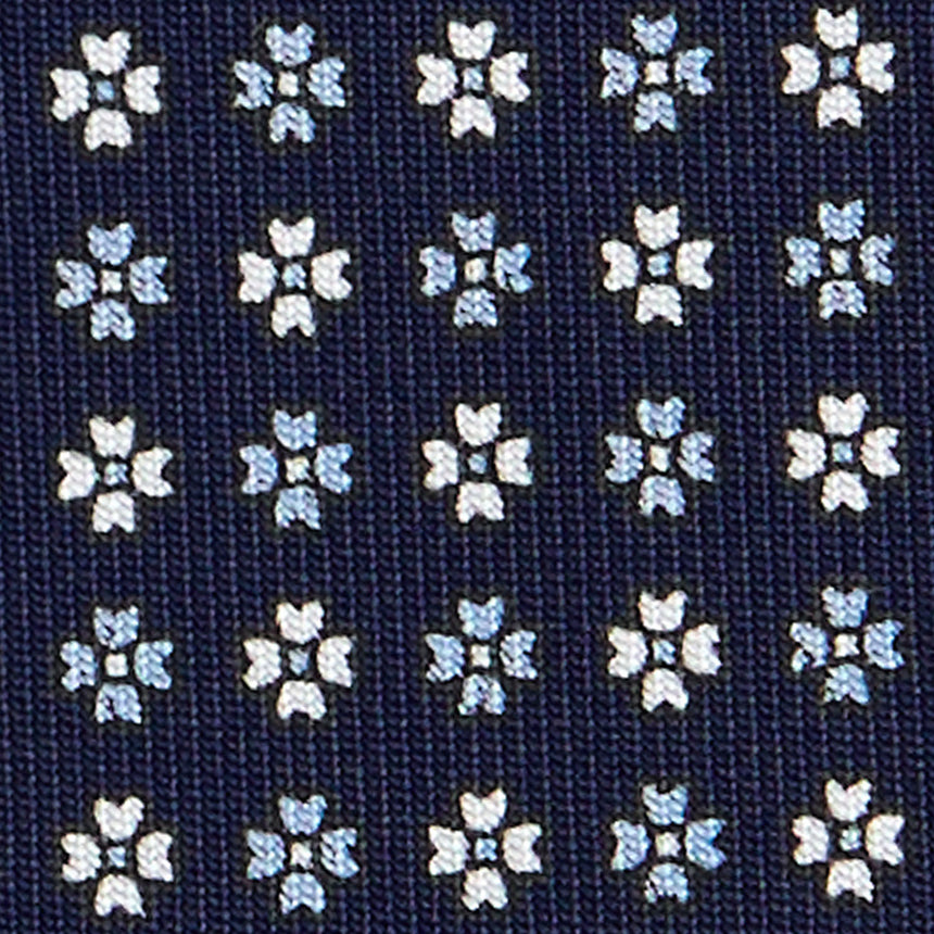 CRAVATTA SARTORIALE CLASSICA IN SETA BLU SCURO