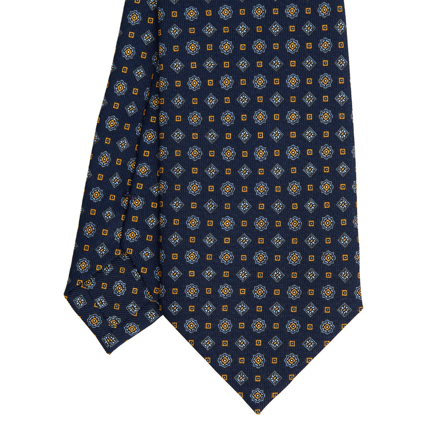CRAVATTA SARTORIALE CLASSICA IN SETA BLU SCURO
