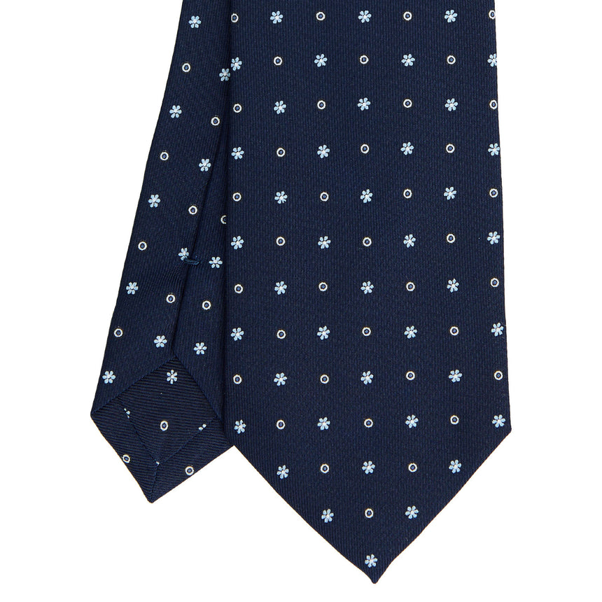 CRAVATTA SARTORIALE CLASSICA IN SETA BLU SCURO