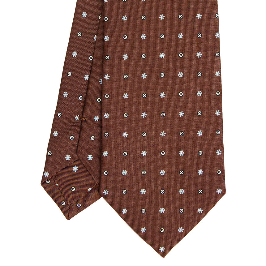 CRAVATTA SARTORIALE CLASSICA IN SETA MARRONE SCURO