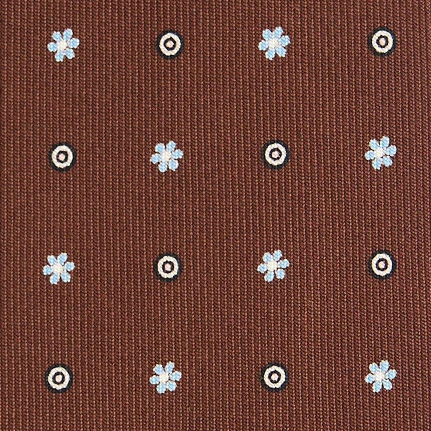 CRAVATTA SARTORIALE CLASSICA IN SETA MARRONE SCURO