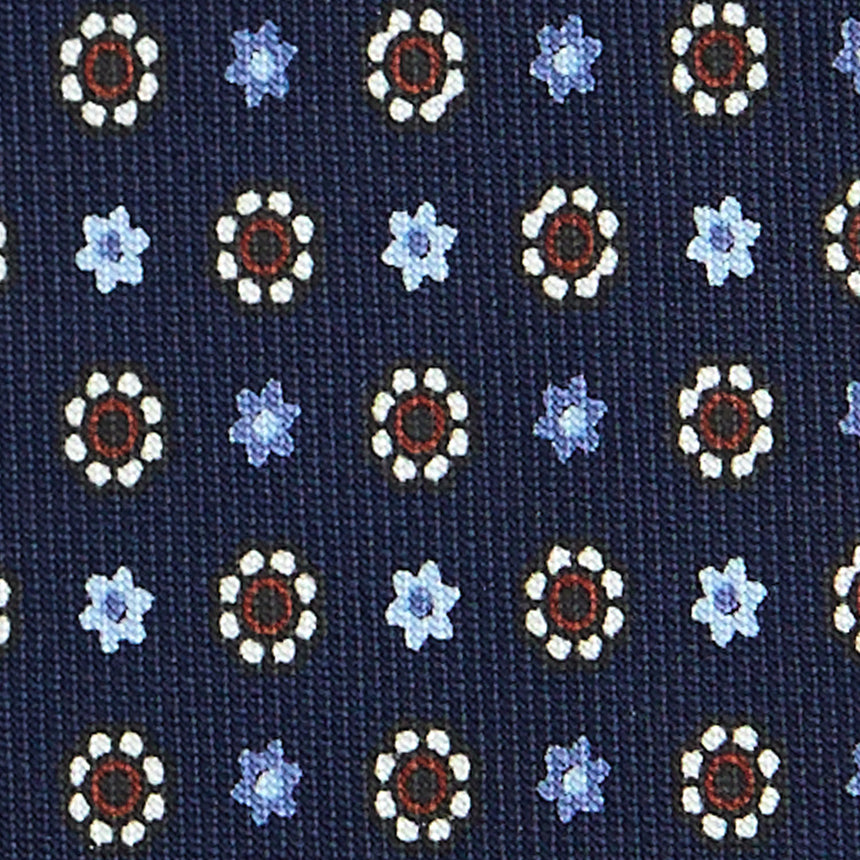 CRAVATTA SARTORIALE CLASSICA IN SETA BLU SCURO