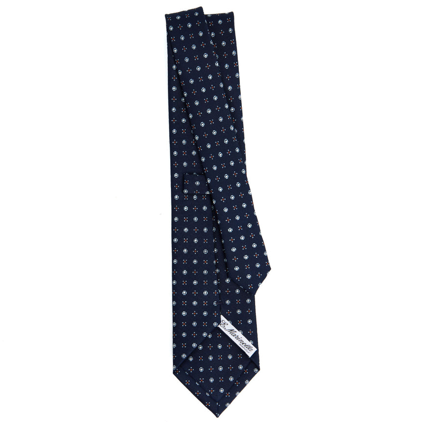 CRAVATTA SARTORIALE CLASSICA IN SETA BLU SCURO