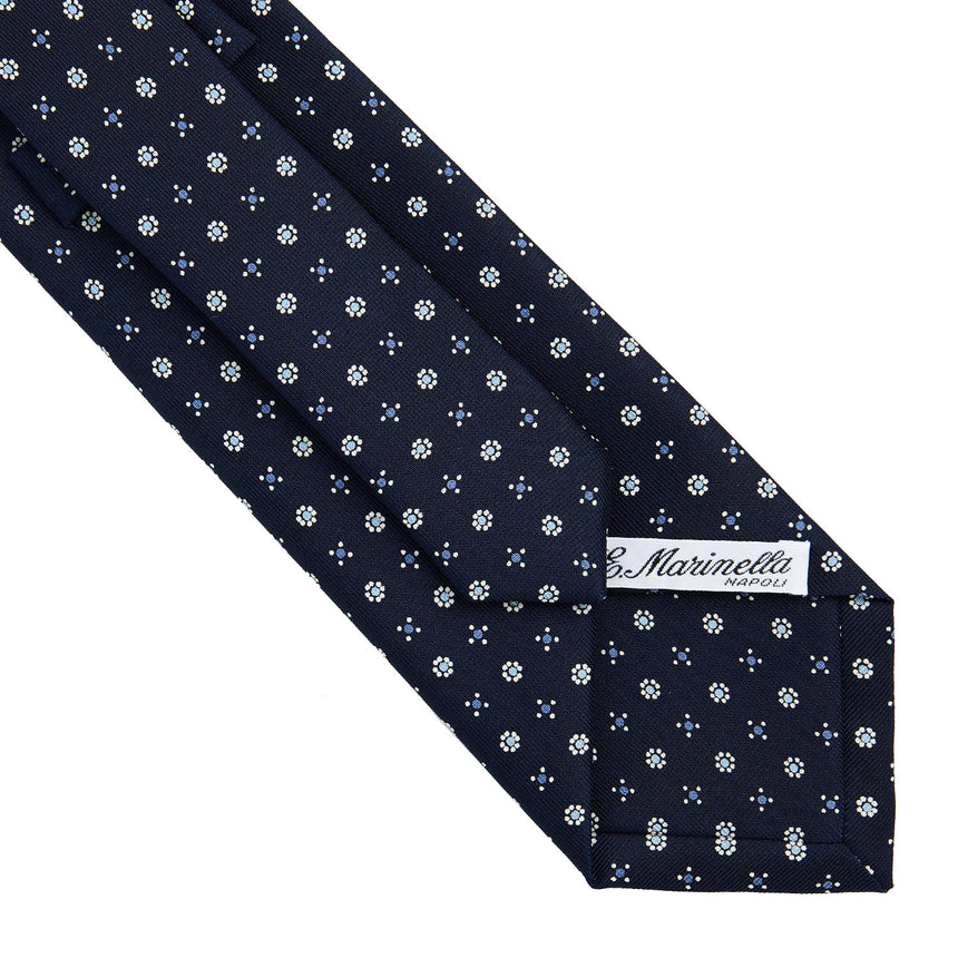 CRAVATTA SARTORIALE CLASSICA IN SETA BLU SCURO