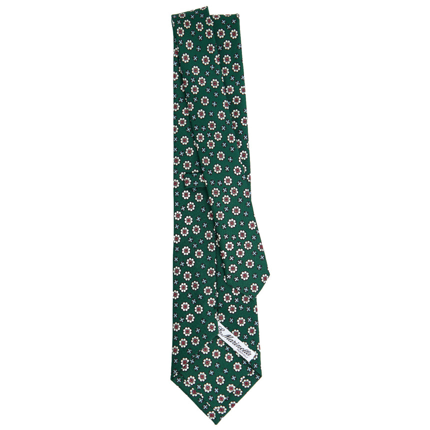CRAVATTA SARTORIALE CLASSICA IN SETA VERDE SCURO