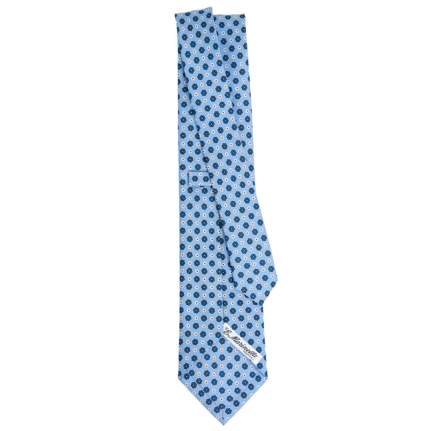 CRAVATTA SARTORIALE CLASSICA IN SETA AZZURRA