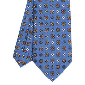 POWDER BLUE SARTORIAL PRINTED SILK TIE