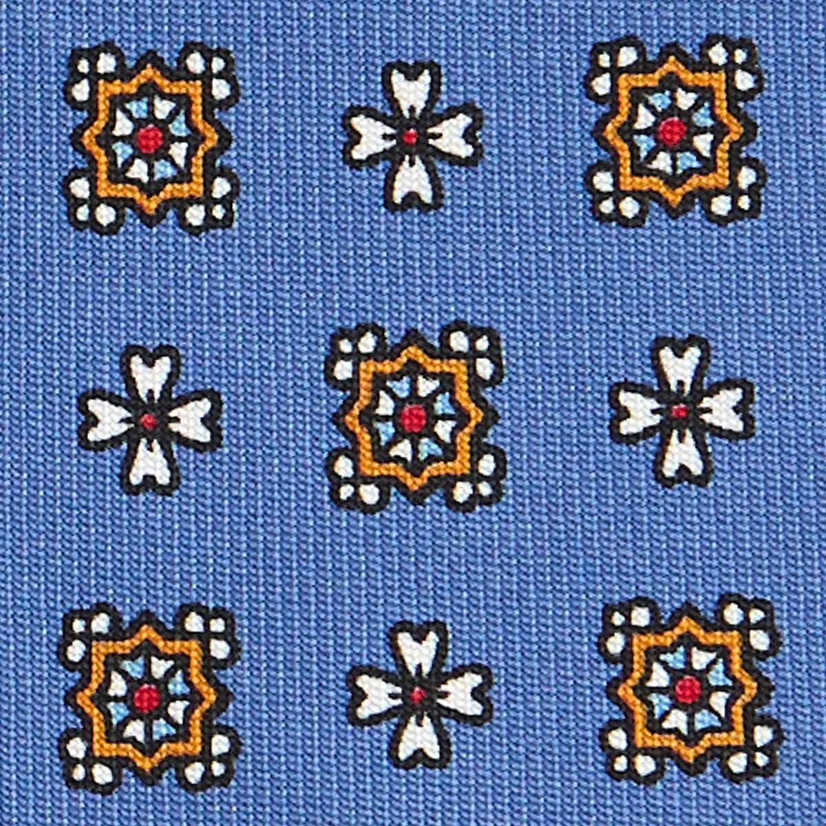 POWDER BLUE SARTORIAL PRINTED SILK TIE