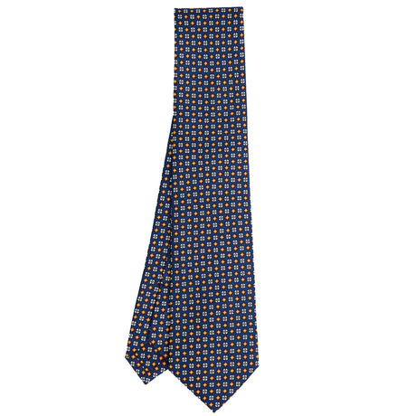 BLUE SARTORIAL PRINTED SILK TIE