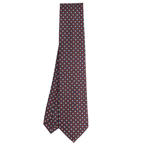 BURGUNDY SARTORIAL PRINTED SILK TIE