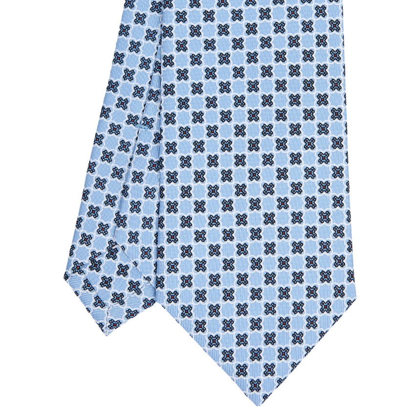 CRAVATTA SARTORIALE CLASSICA IN SETA AZZURRA