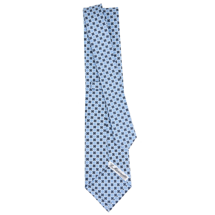 CRAVATTA SARTORIALE CLASSICA IN SETA AZZURRA