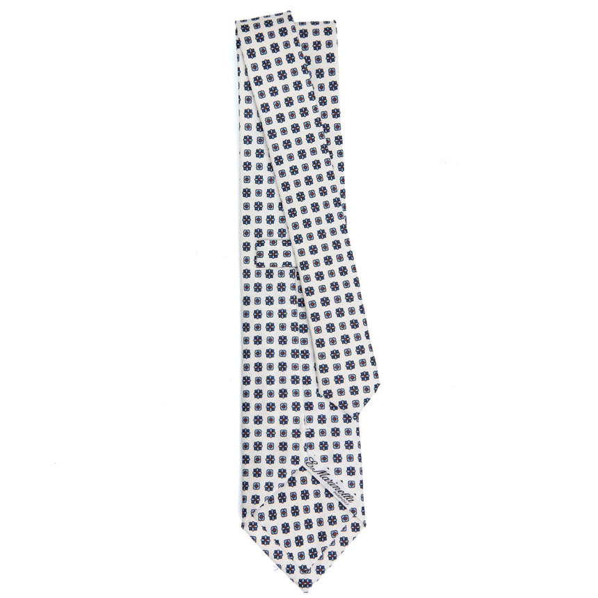 WHITE SARTORIAL CLASSIC SILK TIE