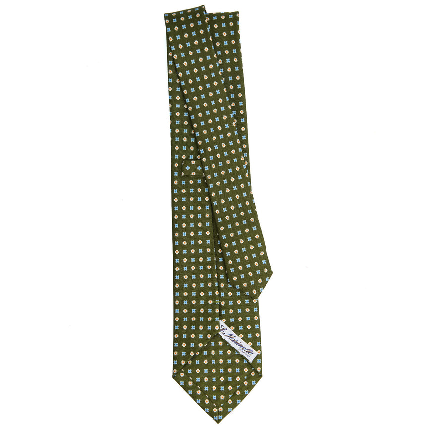 CRAVATTA SARTORIALE CLASSICA IN SETA VERDE OLIVA