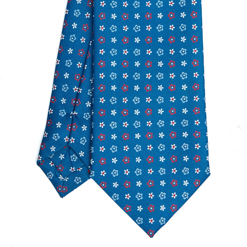 CRAVATTA SARTORIALE CLASSICA IN SETA BLU MEDIO