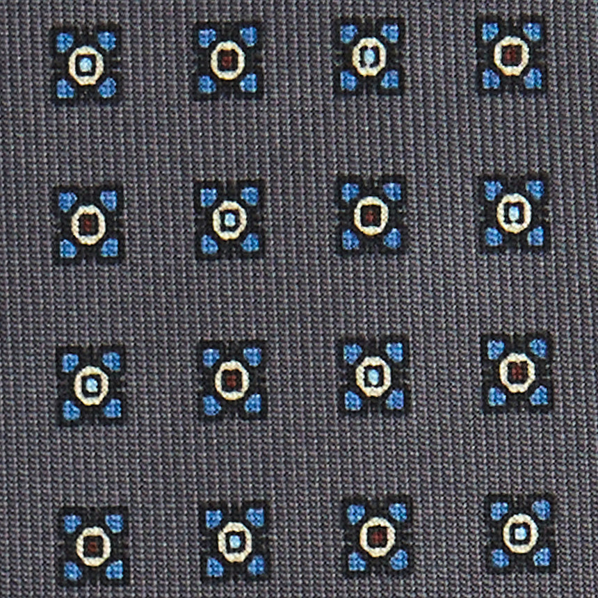 CRAVATTA SARTORIALE CLASSICA IN SETA GRIGIO SCURO