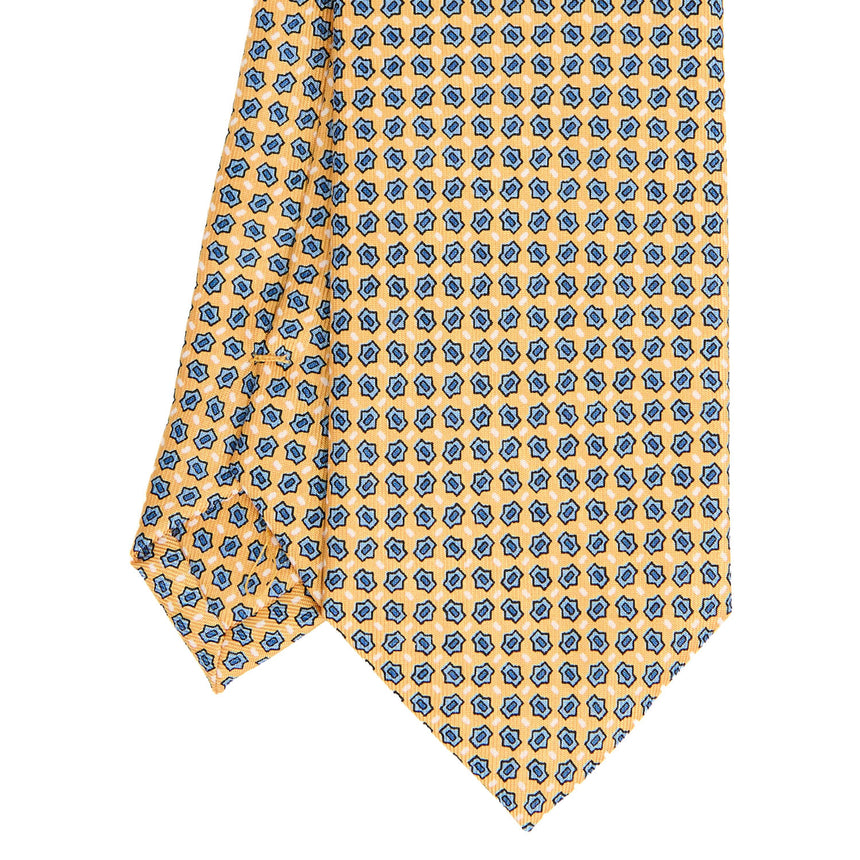 YELLOW SARTORIAL PRINTED SILK TIE