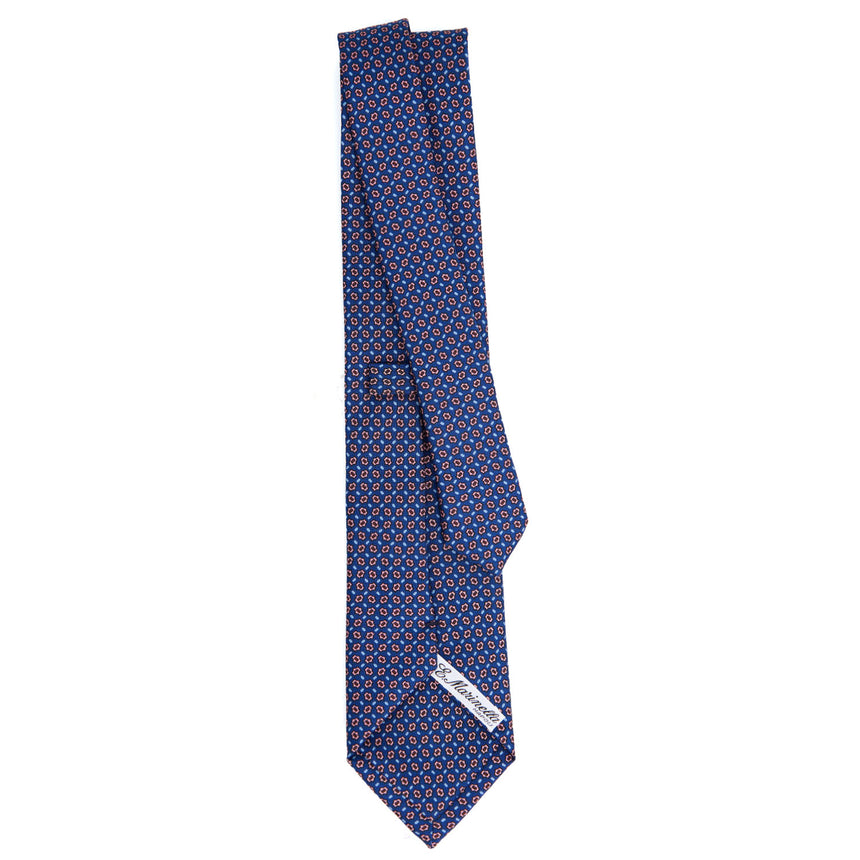 CRAVATTA SARTORIALE IN SETA STAMPATA BLUETTE